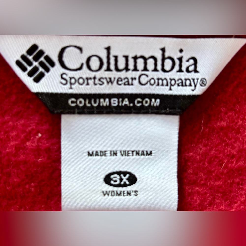 Columbia Red Fleece Jacket NWT - Picture 3 of 6